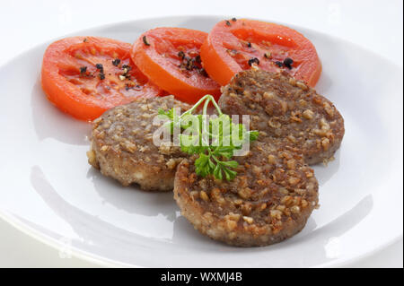 traditionelles irisches Frühstück auf einer großen Platte Stockfoto