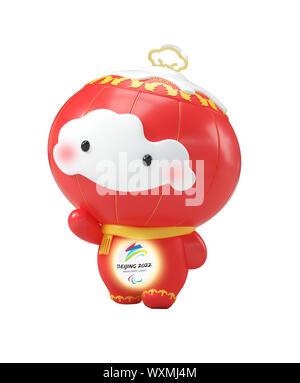 Peking, China. 17 Sep, 2019. Dieses handout Bild zeigt Shuey Rhön Rhön, das Maskottchen von Peking 2022 Paralympische Winterspiele von Peking Organisationskomitee vorgestellt für die 2022 Olympischen und Paralympischen Sommerspiele in Peking, der Hauptstadt von China, Sept. 17, 2019. Quelle: Xinhua/Alamy leben Nachrichten Stockfoto