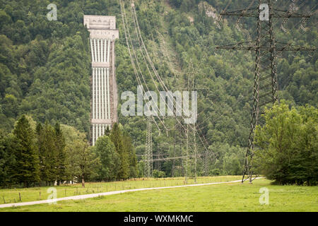 Ein Bild des Wasser Kraftwerk Walchensee Bayern Deutschland Stockfoto