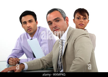 Business-Profis, die mit einem Treffen Stockfoto