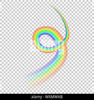 Vektor realistische Rainbow isoliert auf transparentem Hintergrund Stock Vektor
