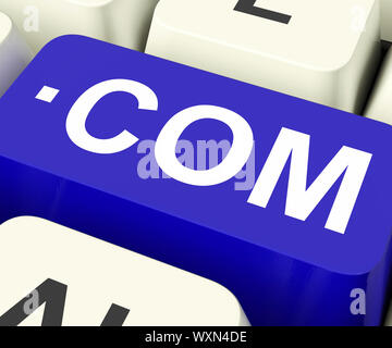 Com-Schlüssel bedeutet Domain-Namen oder Internet Stockfoto