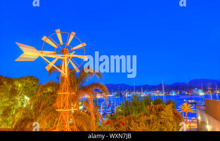 Ibiza San Antonio Abad Sant Antoni Portmany Sonnenuntergang in Balearen Stockfoto