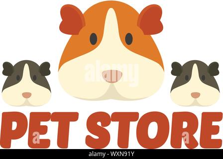 Cavia pet store Logo. Flache Abbildung: cavia pet store Vektor Logo für Web Design Stock Vektor