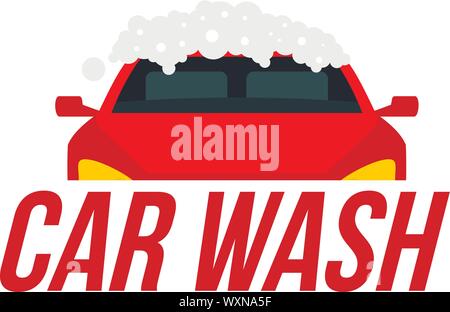 Schaum car wash Logo. Flache Darstellung der Schaum car wash Vektor Logo für Web Design Stock Vektor