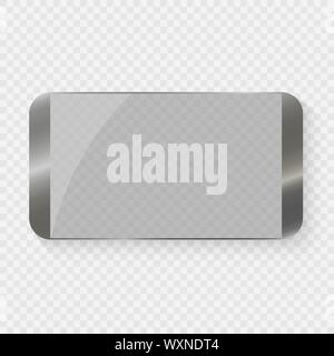 Moderne smart phone. Weißer Bildschirm für Mockup, isoliert Stock Vektor