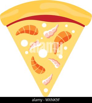 Sea Food pizza Symbol. Flache Abbildung: Sea Food pizza Vektor Symbol für Web Design Stock Vektor