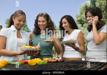 Frauen bei einem Picknick Stockfoto