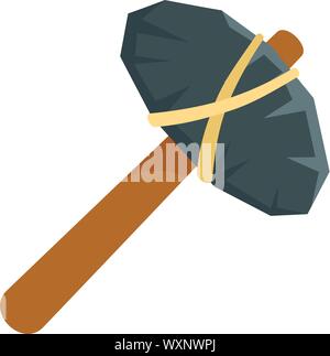 Alte Stein hammer Symbol. Flache Darstellung der alten Stein hammer Vektor Symbol für Web Design Stock Vektor