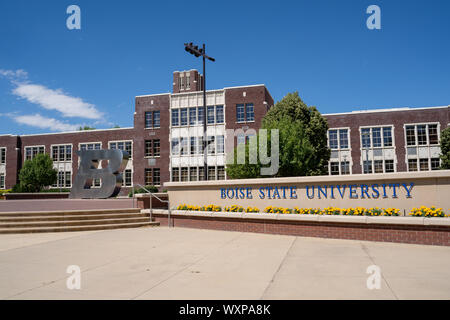 Boise, Idaho - Juli 14, 2019 : Äußeres der Boise State University College Campus Stockfoto