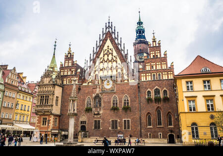 Das alte Rathaus in Breslau, Polen Stockfoto