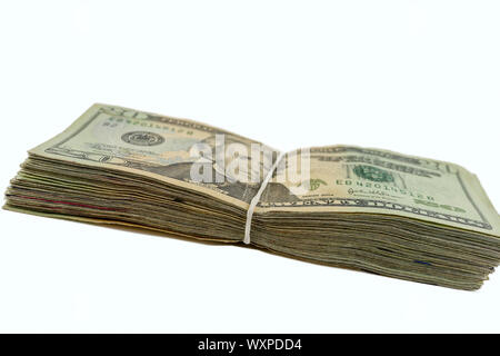 Stock Bild von 20 US-Dollar Rechnungen isoliert auf weiss Stockfoto
