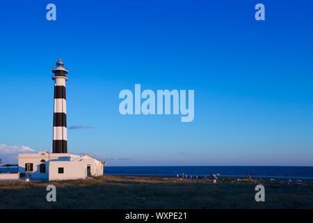 Menorca Cap de Artrutx Leuchtturm im Südwesten Cape auf den Balearischen Inseln Stockfoto