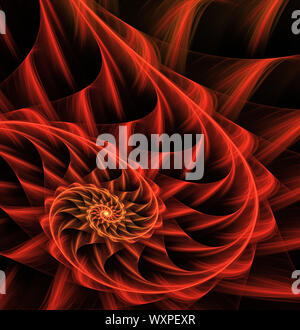Computer-generierte Flamme basierte Spiral fractal-nützliche kreatives Gestaltungselement Stockfoto
