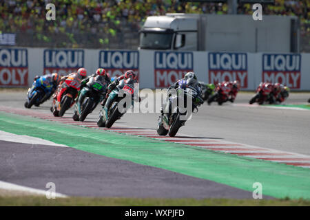 MOTOGP Rennen (Fahrer: MAVERICK VINALES 12, FABIO CRASHDOWN 20, Marc Marquez, FRANCO MORBIDELLI 21, ALEX RINS 42) während Sonntag Warm-up & Rennen Der Stockfoto