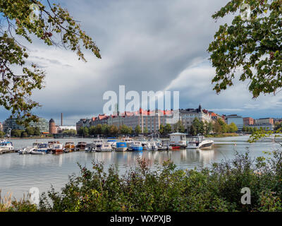 Innere Marina Hafen in Helsinki, der Hauptstadt von Finnland Stockfoto