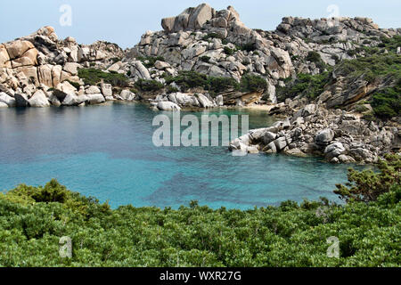 Mediterranean Beach. Spiaggia dei Due Mari, Santa Teresa di Gallura, Sardinien, Italien Stockfoto