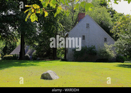 Außenansicht des Hoxie Haus, eines der ältesten erhaltenen Häuser in Massachusetts. Sandwich. Massachusetts. USA Stockfoto