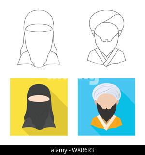 Isoliertes Objekt der Nachahmer und Resident Logo. Der Imitator und Kultur Symbol für das Web. Stock Vektor