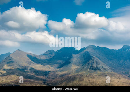 Die cuillin Bergen über Glen Spröde, vom Gipfel eines Cruachan, Minginish, Isle of Skye, Schottland, Großbritannien Stockfoto