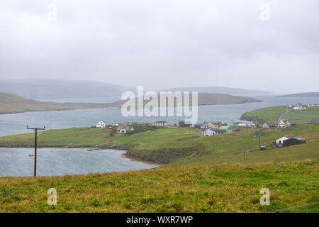 Papil und East Burra Insel und Festland, Shetlandinseln, Schottland, Großbritannien Stockfoto