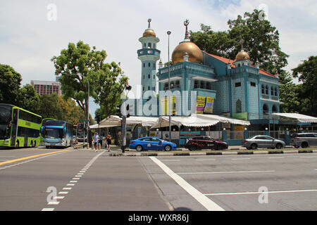 Moschee (Masjid Malabar muslimischen Jama-Ath) in Singapur Stockfoto
