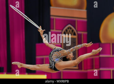 Baku, Aserbaidschan. 17 Sep, 2019. !! Während der 37 Rhythmische Gymnastik Wm-Match zwischen und Tag 2 an den Nationalen Gymnastik Arena in Baku, Aserbaidschan. Ulrik Pedersen/CSM. Credit: Cal Sport Media/Alamy leben Nachrichten Stockfoto