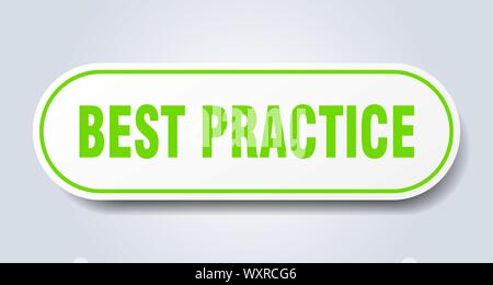 Best practice unterzeichnen. best practice runden grünen Aufkleber. best practice Stock Vektor