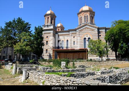 (Tomis Constanta) am Schwarzen Meer, Dobrudscha, Rumänien: Römische Ausgrabungen der Kathedrale Stockfoto