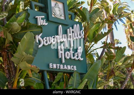 The Beverly Hills Hotel anmelden Stockfoto