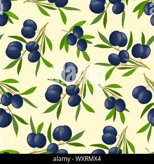 Muster mit Olivenzweigen Stock Vektor