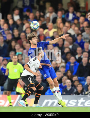 London, Großbritannien. 17 Sep, 2019. 17.September 2019, Stamford Bridge, London, UEFA Champions League, Chelsea vs Valencia: Marcos Alonso (03) von Chelsea Credit: Romena Fogliati/News Bilder Credit: Aktuelles Bilder/Alamy leben Nachrichten Stockfoto