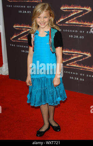 Chloe Moretz bei der Premiere von Columbia Pictures'' Die Legende des Zorro" im Orpheum Theater in der Innenstadt von Los Angeles, CA. Die Veranstaltung fand am Sonntag, den 16. Oktober 2005 statt. Foto von: SBM/PictureLux-Datei Referenz Nr. 33864-3521 SBMPLX Stockfoto