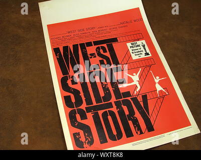 Klassische Filmposter der West Side Story 1961. Stockfoto