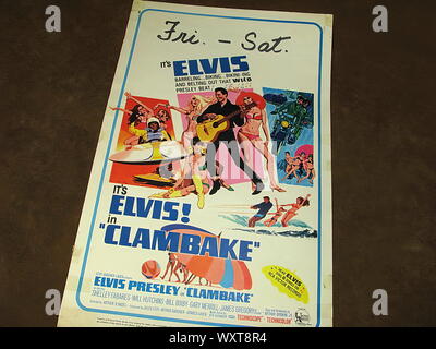 Classic movie poster von Clambake Elvis Presley 1967. Stockfoto