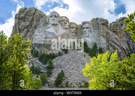 Berühmte Mt Rushmore Gedenkstätte in South Dakota, USA Stockfoto