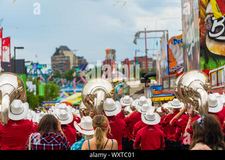 13. Juli 2019 - Calgary, Alberta - der Calgary Stampede Show Band durchführen bei der Calgary Stampede Stockfoto