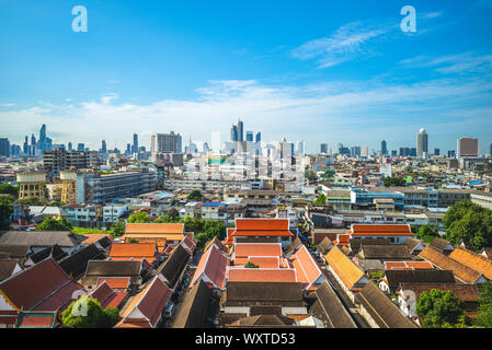 Skyline von Bangkok, Ansicht von Wat Saket, Thailand Stockfoto