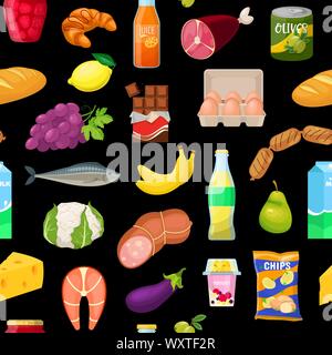 Muster mit Nahrungsmitteln Stock Vektor