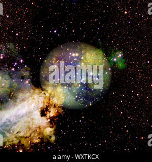 Planet Jupiter in der bunten sternklaren Universum. Elemente dieses Bild von der NASA eingerichtet. Stockfoto