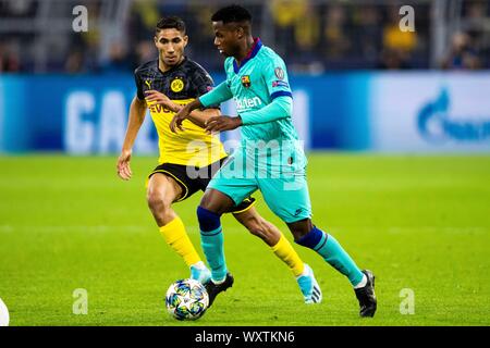 Dortmund, Deutschland. 17 Sep, 2019. Dortmund, 17. September 2019: CL - 19/20 - Borussia Dortmund gegen Dortmund. FC Barcelona | Verwendung der weltweiten Kredit: dpa/Alamy leben Nachrichten Stockfoto