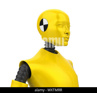 Crash Test Dummy isoliert Stockfoto