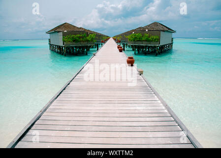 Meeru Island Malediven April 2019. Stockfoto