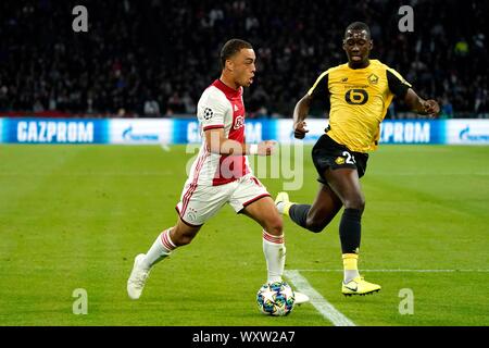 Sergino Dest (Ajax) während der Champions League Ajax-Lille am 17. September 2019 in Amsterdam, Niederlande. Credit: Sander Chamid/SCS/LBA/Alamy leben Nachrichten Stockfoto
