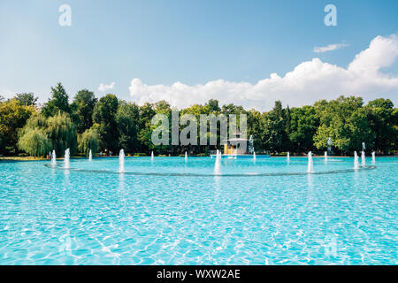 Singende Brunnen Garten von Zar Simeon in Plovdiv, Bulgarien Stockfoto