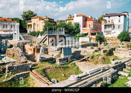 Römische Odeon von Philippopolis antike Ruinen in Plovdiv, Bulgarien Stockfoto