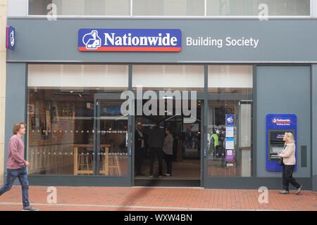 Nationwide Building Society Zweig in der Broad Street, Reading, Großbritannien Stockfoto