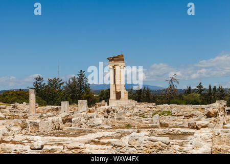 Das Heiligtum des Apollo Hylates, Zypern. Alte Ruinen. Stockfoto