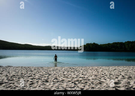 Lake McKenzie, Fraser Island, Queensland, Australien, die größte Sandinsel der Welt Stockfoto