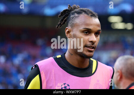 Mailand, Italien. 17.September 2019. Champions League 2019-20 Gruppe F. FC Internazionale vs SK Slavia Praha. Valentino Lazaro des FC Internazionale. Stockfoto